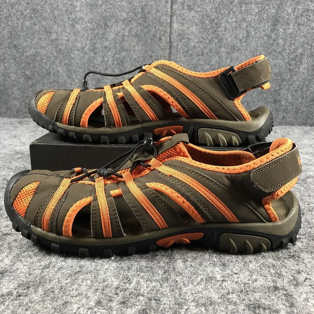 Kamik Escape Sandals Mens Size 8 Olive Orange Closed Toe Hiking‎ Water HK0125